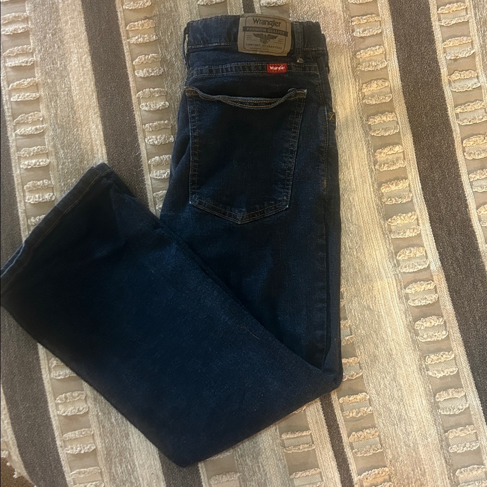 Wrangler Dark Blue boot cut Boys 16 Husky